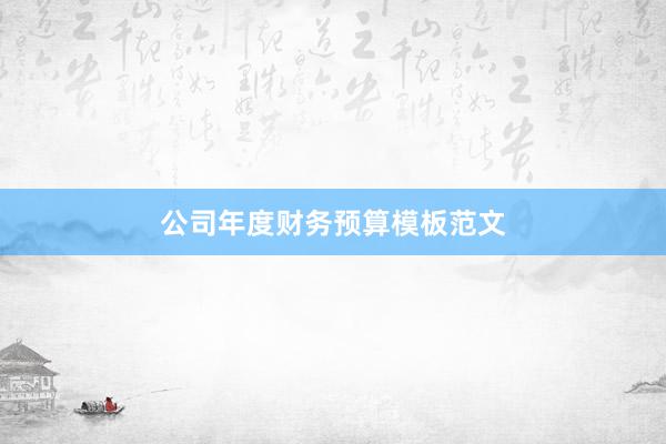 公司年度财务预算模板范文